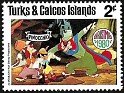 Turks and Caicos Isls 1980 Walt Disney 2 ¢ Multicolor Scott 445